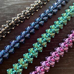 The Trailing Vine Bracelet Pattern (The Freckled Pear and Beadology)