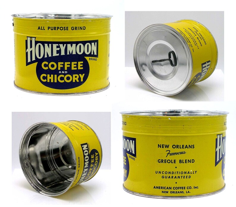 Rare Honeymoon Coffee & Chicory New Orleans 1 Lb. Advertising Etsy
