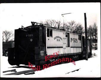 EASTERN MASSACHUSETTS Street RAILWAY at Haverhill ~ Antique Photograph Depicts Railroad Ruggles Rotary Snow Plow P-505 by Peckham Mfg. Co.