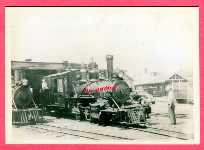 7 Early MAINE RAILROAD Train PHOTOGRAPHS Sandy River
