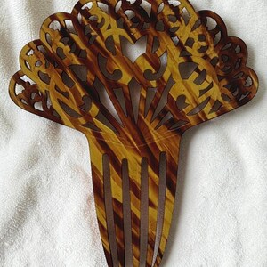 Antique Tortoise Shell Comb - Etsy display picture 1