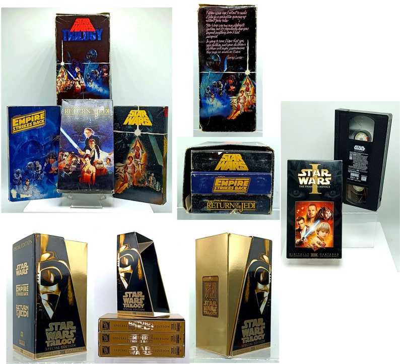 7 STAR WARS VHS Video Tapes Fox Star Wars Trilogy Star Wars Episode I