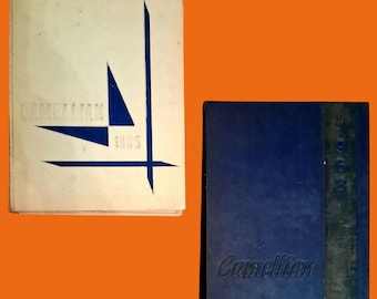 1965 & 1968 McCOMB, MISSISSIPPI High School CAMELLIAN Yearbook Annual ~ Photographs Student Portraits, Class, Faculty, Tigers Sports Teams