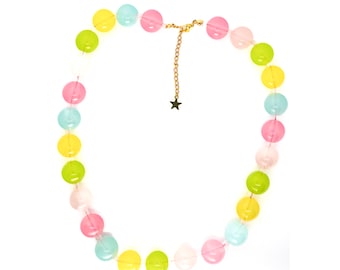 Bubbly - Colorful pastel bubble beads necklace