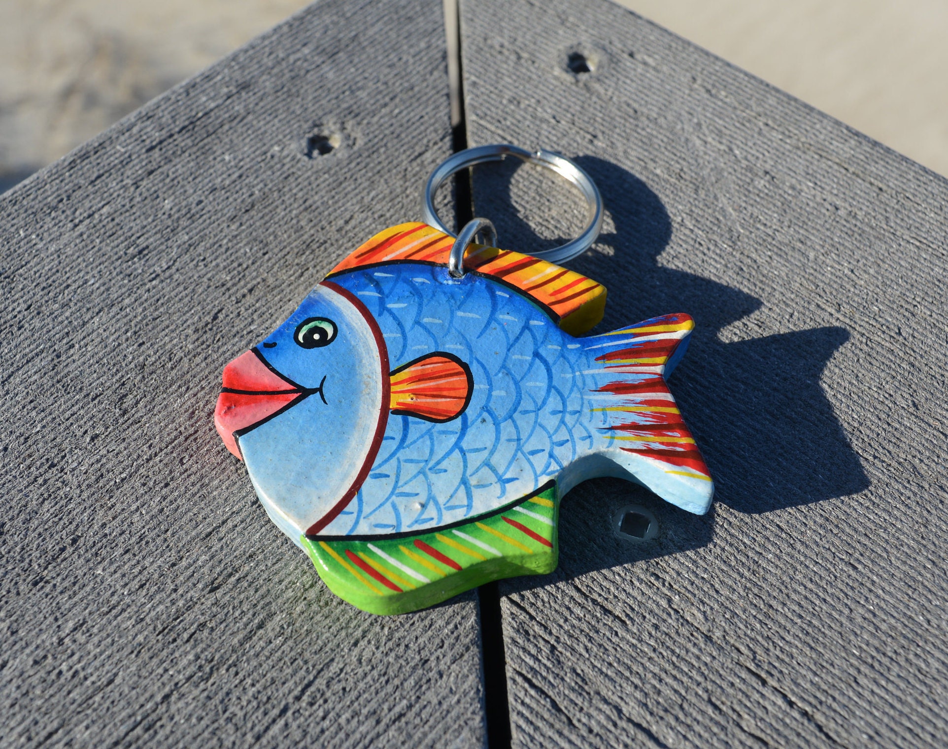 Fish Wooden Keychain / Keychain/Fish Keychain/Wood Art/Friend Etsy