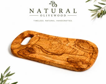 Olive Wood Cutting Board - Handmade Wooden Chopping Board - Kitchen Prep & Serving Board - Housewarming Gift