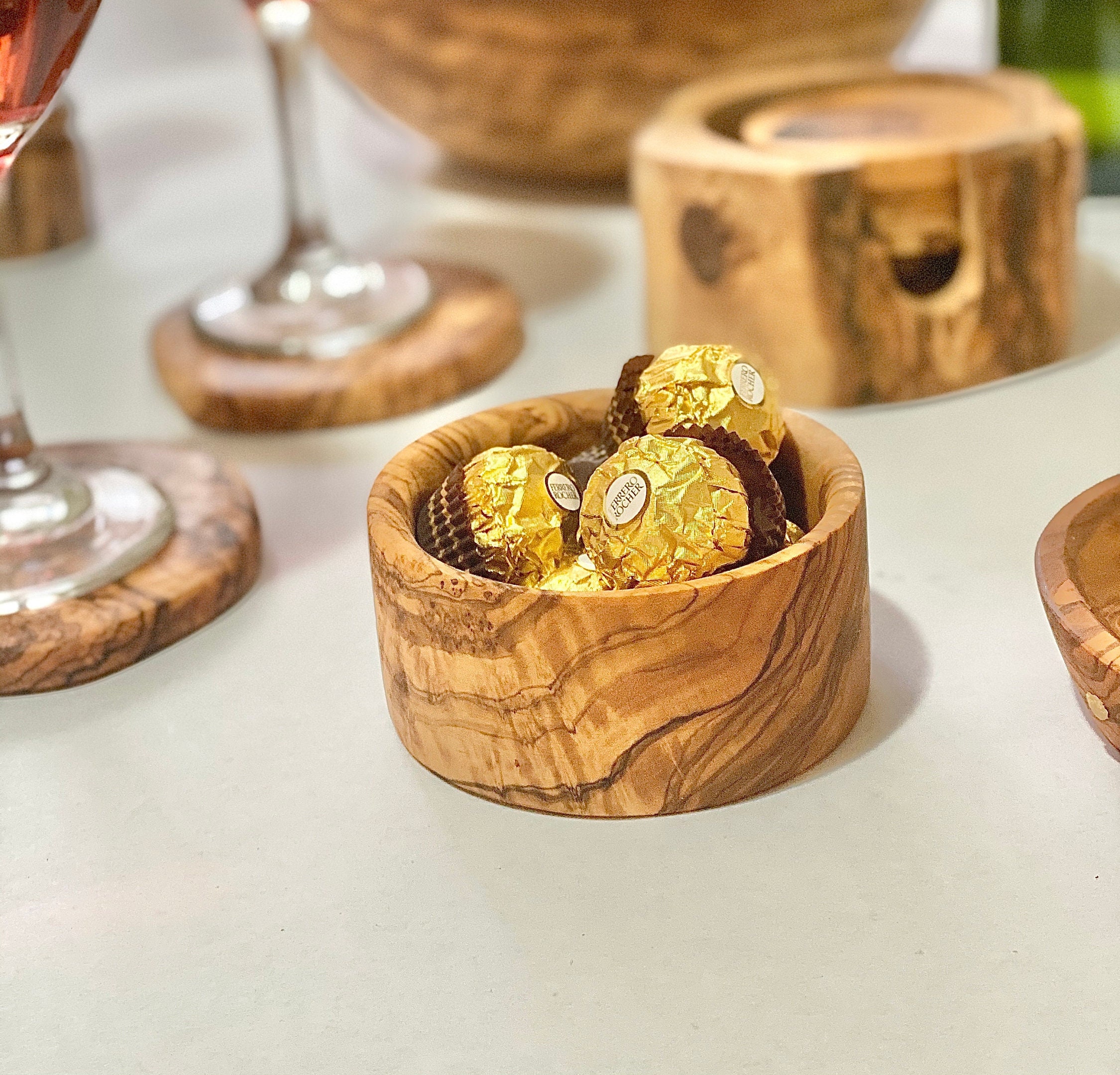 Olive Wood Nut Bowl Etsy