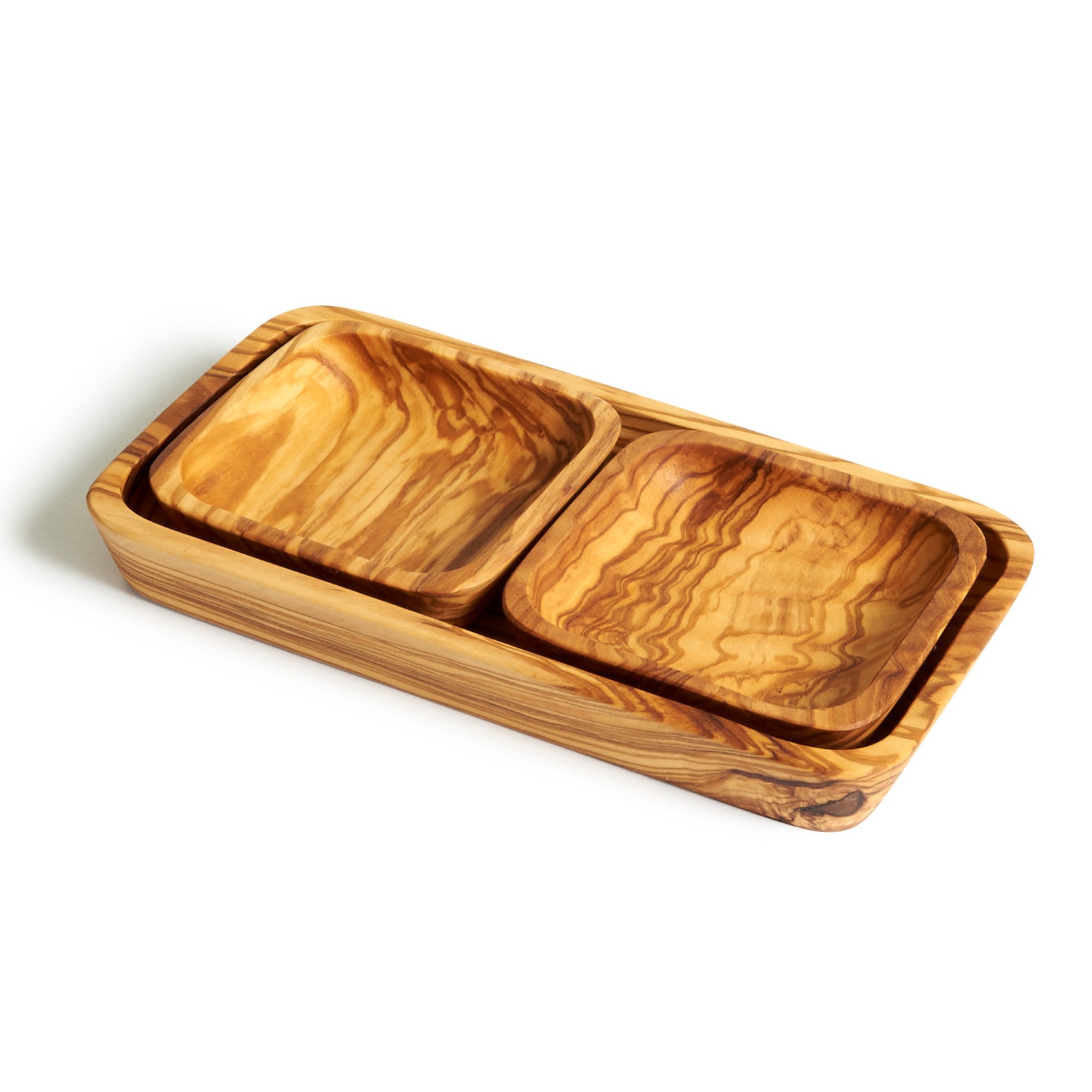 Olive Wood Set of Dishes Etsy