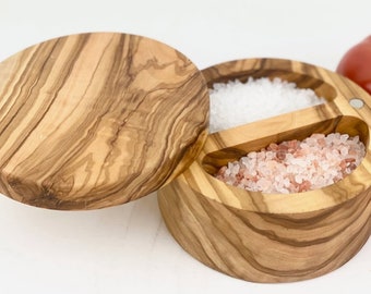Olive Wood Double Salt Cellar