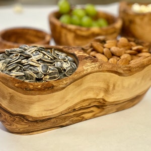 Pistachio Bowl, Double Dish Holder Bowl Pedestal and Sunflower Seed Nut  Bowl with Shell Storage Chip and Dip Dipping Bowl, Veggies, Nuts,  Guacamole