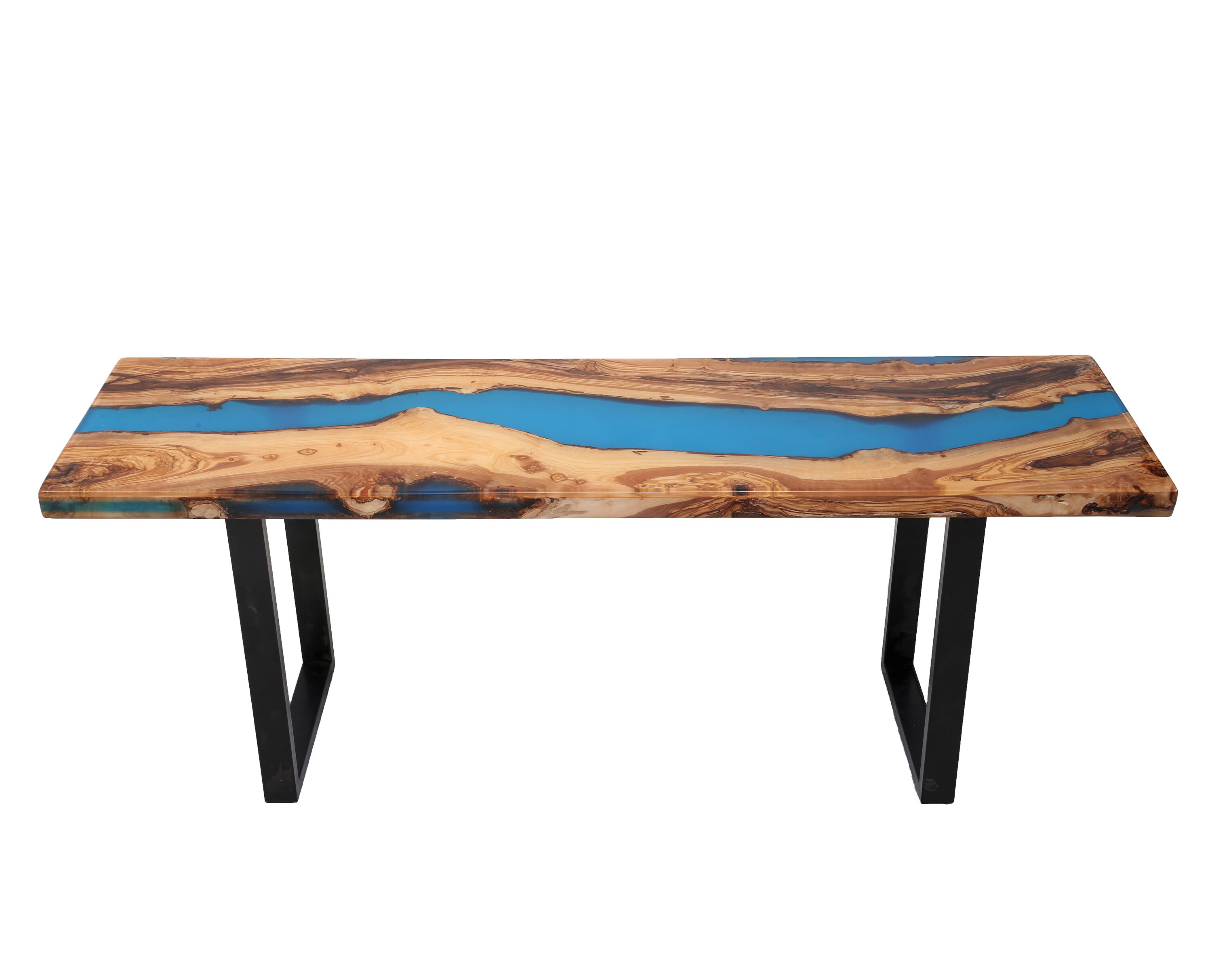 Olive Wood Resin Epoxy Entry Bench Etsy