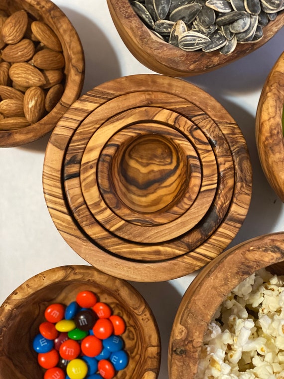 Olive Wood Nesting Bowls Etsy
