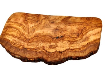Olive Wood Cutting Board - Natural Edge Serving Board - Wooden Charcuterie Board - Kitchen Prep Board - Housewarming Gift