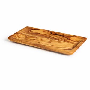 10-Inch Olive Wood Rectangular Serving Plate for Sushi and Appetizers