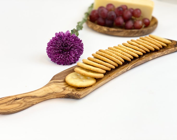 Olive Wood Cracker Tray
