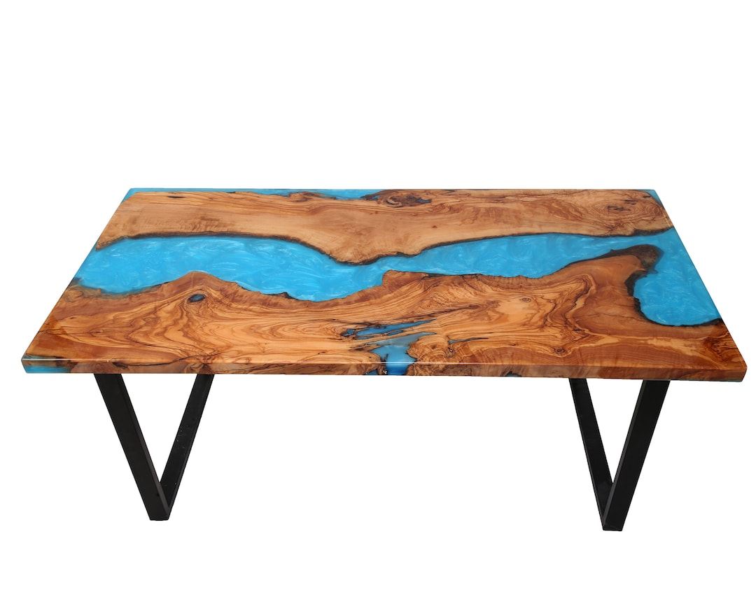 Olive Wood Resin Epoxy Coffee Table