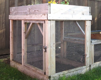 The Garden Run Half-Height Module Plan eBook (PDF), Garden-Top Run for Chicken Coop or Rabbit Hutch – Instant Download, U.S. & Metric