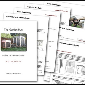 The Garden Run Walk-In Module Plan eBook PDF, Secure Run with Pergola for Chicken Coop, Rabbit Hutch Instant Download, U.S. & Metric image 2