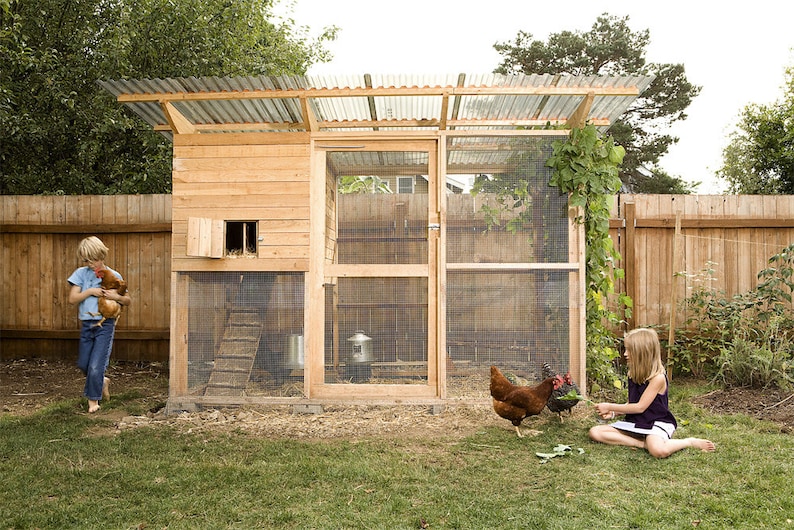 The Garden Coop Walk In Chicken Coop Plan Ebook Pdf Instant Download Imperial Units Feetinches