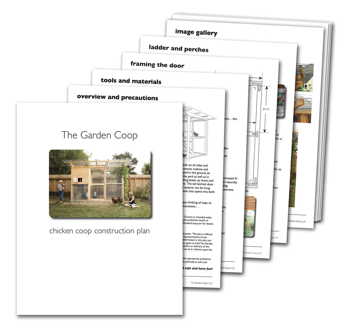 The Garden Coop WalkIn Chicken Coop Plan eBook PDF Instant Etsy