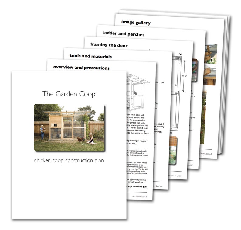 The Garden Coop Walk-In Chicken Coop Plan eBook PDF, Instant Download, U.S. and Metric Units Feet/Inches and MM image 2
