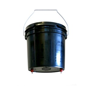Hanging Bucket Poultry Nipple Waterer For Chickens, 1 Gallon, Black Includes Lid, Base, and Two Pairs of Hooks image 2