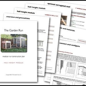 The Garden Run Half-Height Module Plan eBook PDF, Garden-Top Run for Chicken Coop or Rabbit Hutch Instant Download, U.S. & Metric image 2