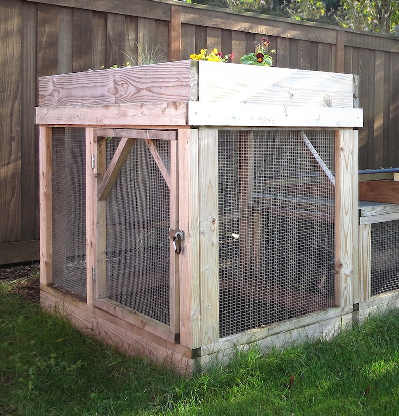 The Garden Run Half Height Module Plan Ebook Pdf Garden Top Run For Chicken Coop Or Rabbit Hutch Instant Download Imperial Metric