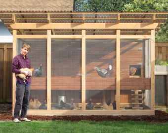 The Garden Loft Large Walk-In Chicken Coop Plan eBook (PDF) – Instant Download, U.S. and Metric Units (Feet/Inches and MM)