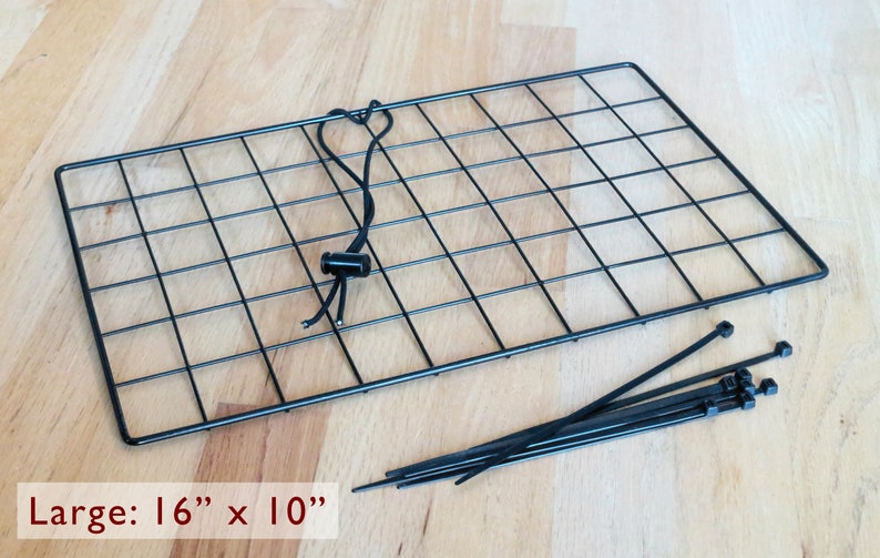 Peck-It-Clean Veggie Feeder for Chickens, 16 x 10 Large, Black Includes Grid Panel, Cord, Toggle, and Cable Ties image 2