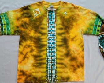 Back Mandala Long Sleeve Tie Dye T-Shirt Unisex XL
