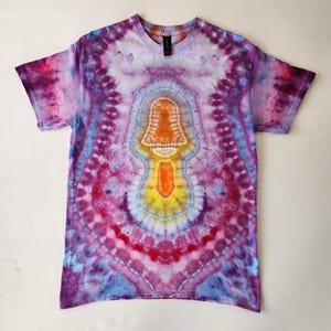 Mushroom Ice Dyed Tie Dye T-Shirt Unisex Medium