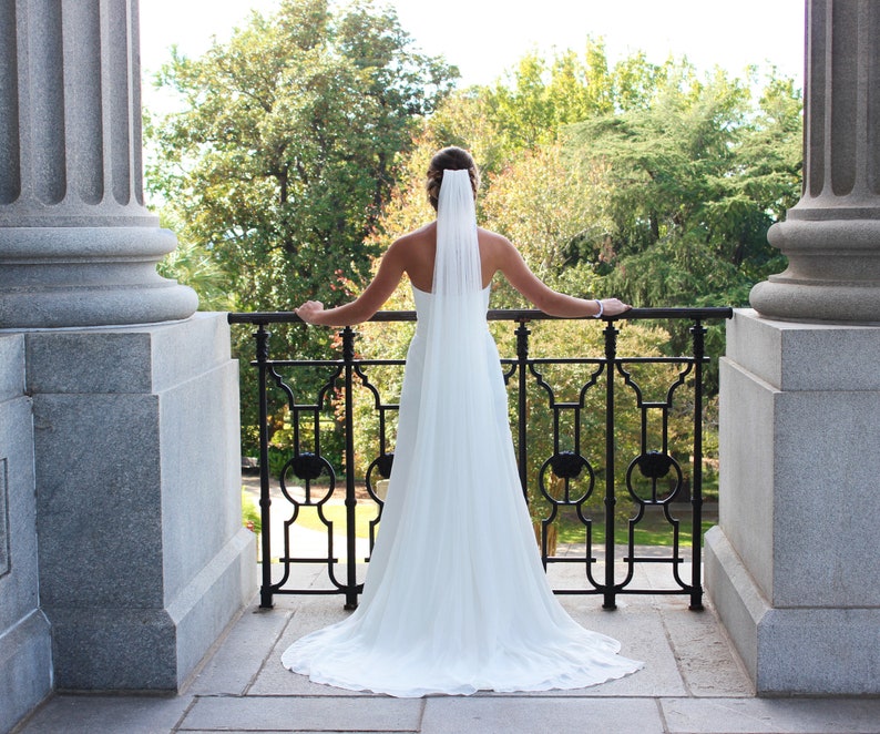 MARY Style Simple Veil English Net Veil Waltz veil Long Veil Soft Veil Chapel Length