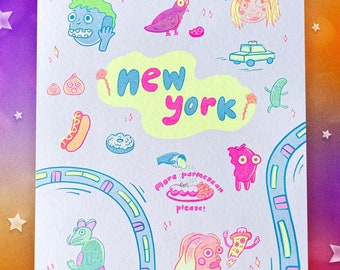 New York Risograph Print