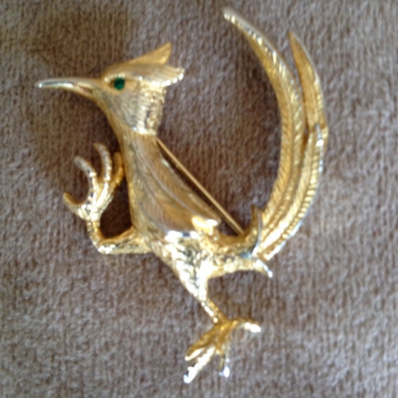 Dress Pin Roadrunner Vintage by Castlecliff Mid-Ce