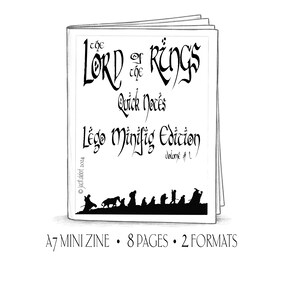 Lord of the Rings LEGO Minifig Zine•Tolkien Mini Book•Bilbo&Gandalf Guide•LOTR Fan Gift•A7 Concertina Keepsake•Middle Earth Lore•Fantasy Art