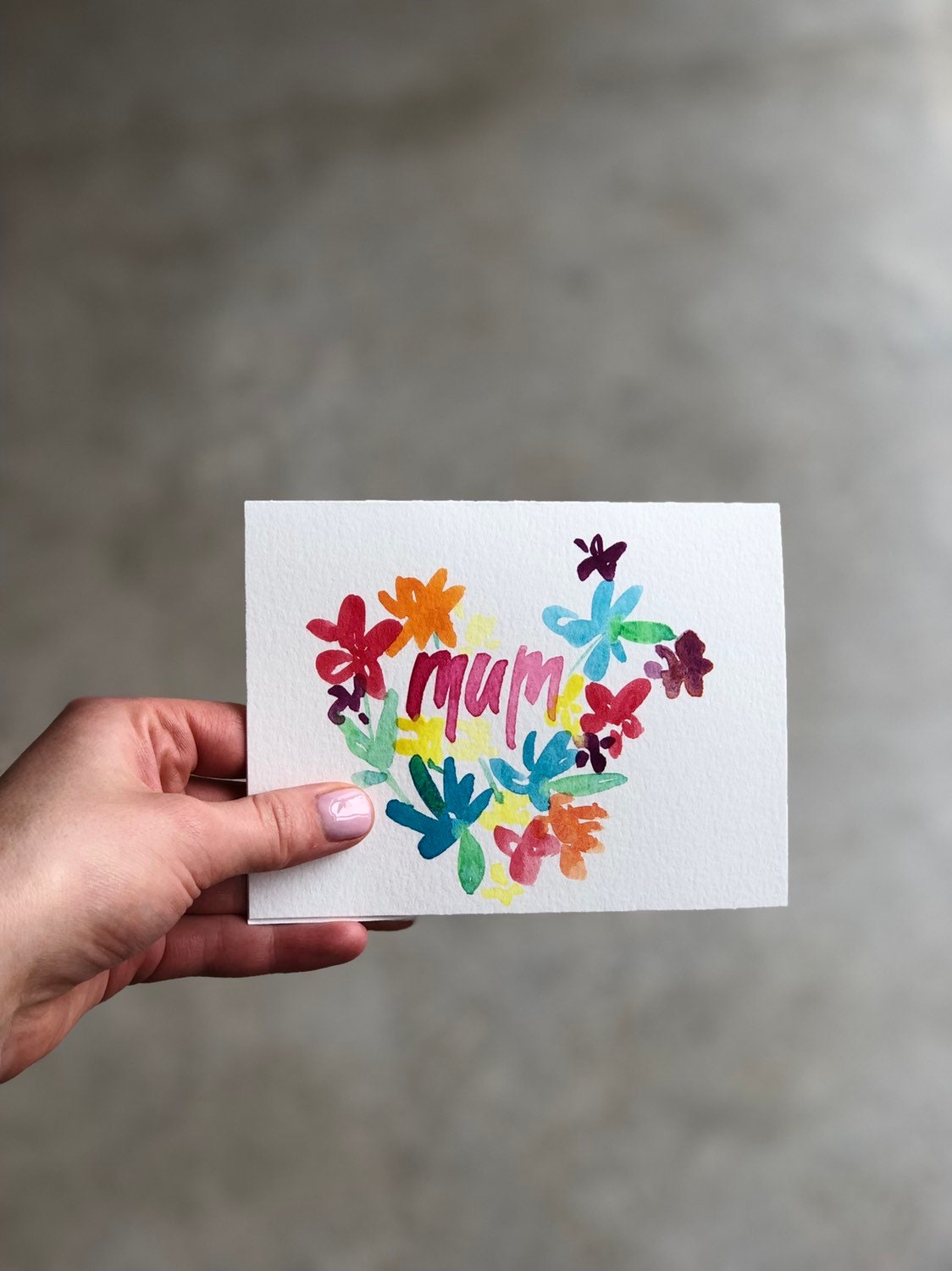 Card for Mum Happy Mother's Day Simple Floral Design - Etsy