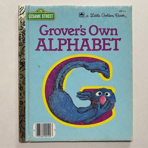 1978 Grovers Own Alphabet Little Golden Book Muppets Sesame Street Kids Children Jim Henson