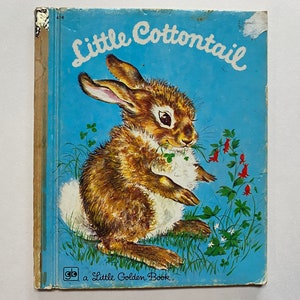 Little Cottontail Golden Book 70s Enfants Storybook Bedtime Story