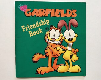 1994 Garfields Friendship Book Soft Cover Kids Book Children Reading Cute Orange Fat Cat 90s