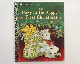 1993 The Poky Little Puppy’s First Christmas Golden Books Hardcover Book Kids Children Cute Collectible Xmas Holiday