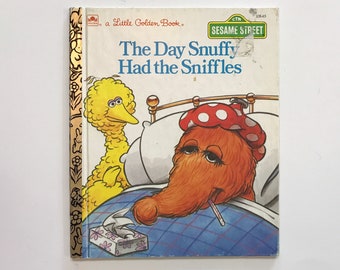 1988 The Day Snuffy Had the Sniffles Little Golden Book Kids Children 80s Reading Storytime