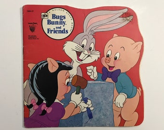 1980 Looney Tunes Bugs Bunny and Friends Little Golden Shape Book Warner Bros Kids Children Soft Cover Storybook