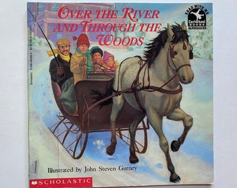 Over the River and Through the Woods 1992 Soft Cover Kids Book for Christmas