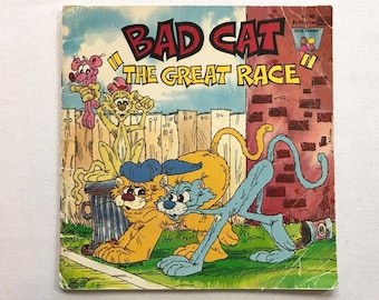 1983 Bad Cat The Great Race Kids Picture Book Ruby Spears Children Paper Ephemera Collectible