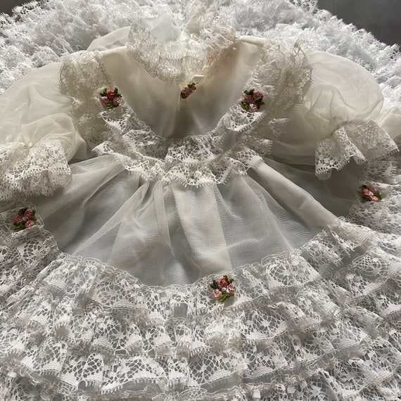 Vintage Baby Girls Ruffle Full Circle Pageant Fri… - image 2