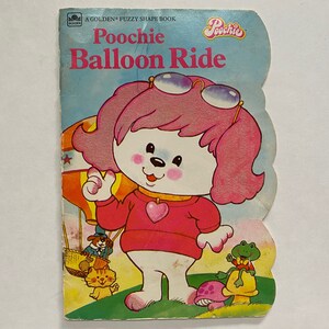1983 Poochie Balloon Ride Golden Fuzzy Shape Book