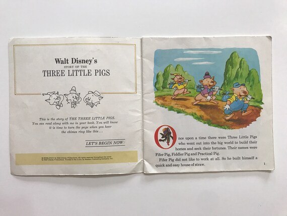 Disney Three Little Pigs Read Along Book See Hear Read Kids