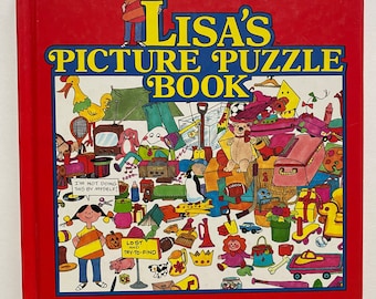 1991 Lisas Picture Puzzle Book Fun Search and Find Kids Children Hard Cover Where are they?