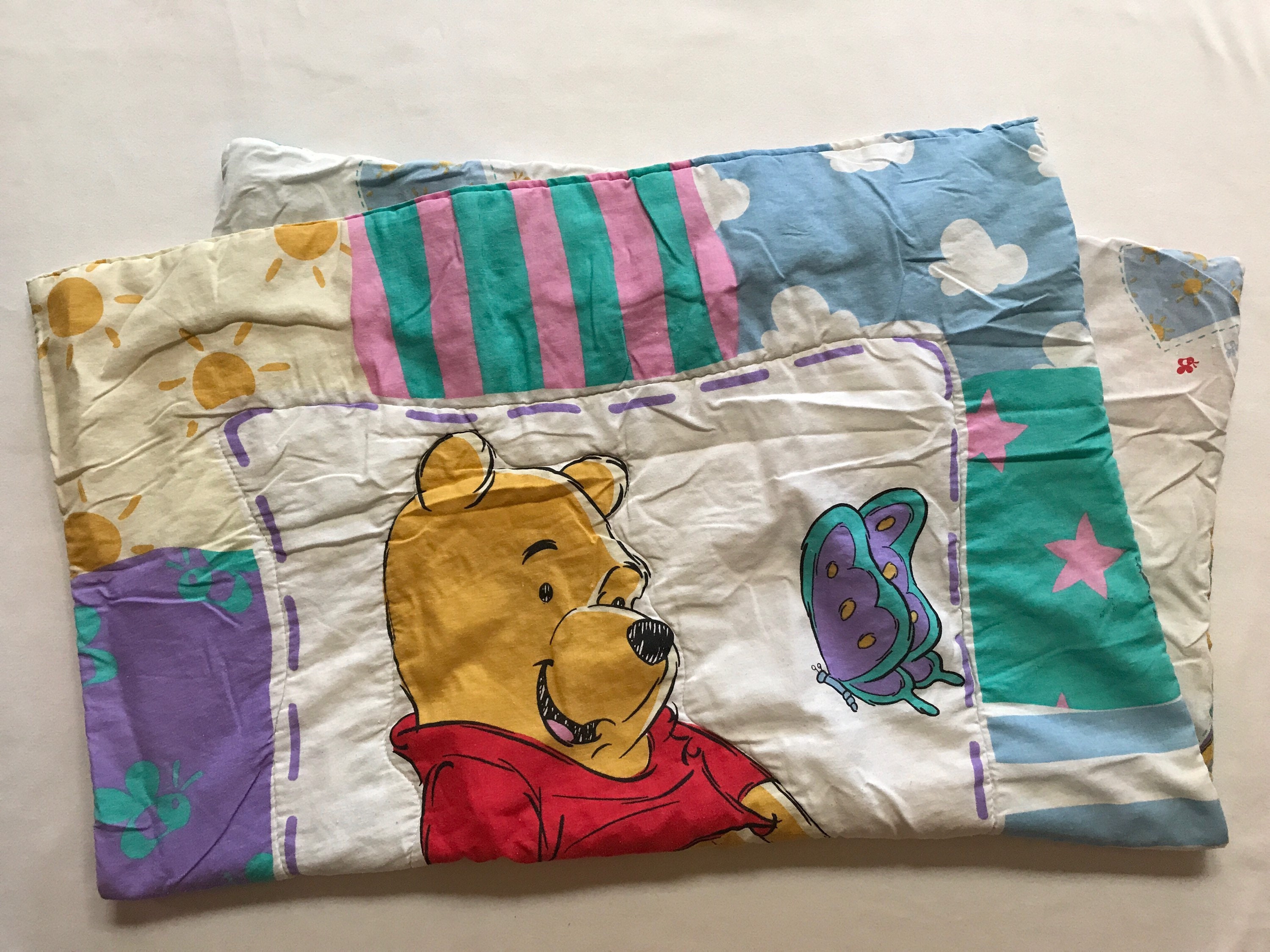 1990s Winnie the Pooh Baby Blanket Colorful 90s Crib Size - Etsy 日本